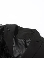 Patchwork Ruffles Chic Blazer in black Flowering Girl