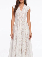 Fruma Sleeveless Lace Midi Dress Flowering Girl
