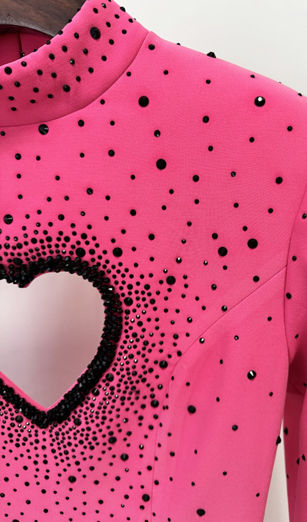 Duri Pink Heart Embellished Long Sleeve Maxi Dress Flowering Girl