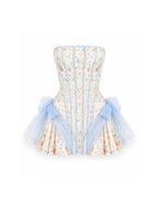 Manasa Strapless Floral Mini Dress Flowering Girl