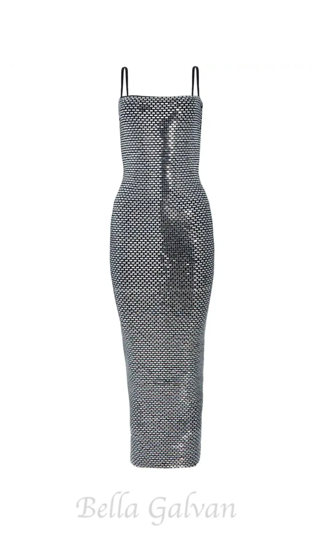 Kyree Embellished Knit midi Dress in black Flowering Girl