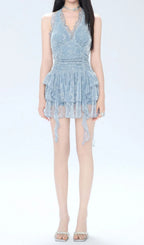 Fairly Halter Ruffle Swimsuit Flowering Girl