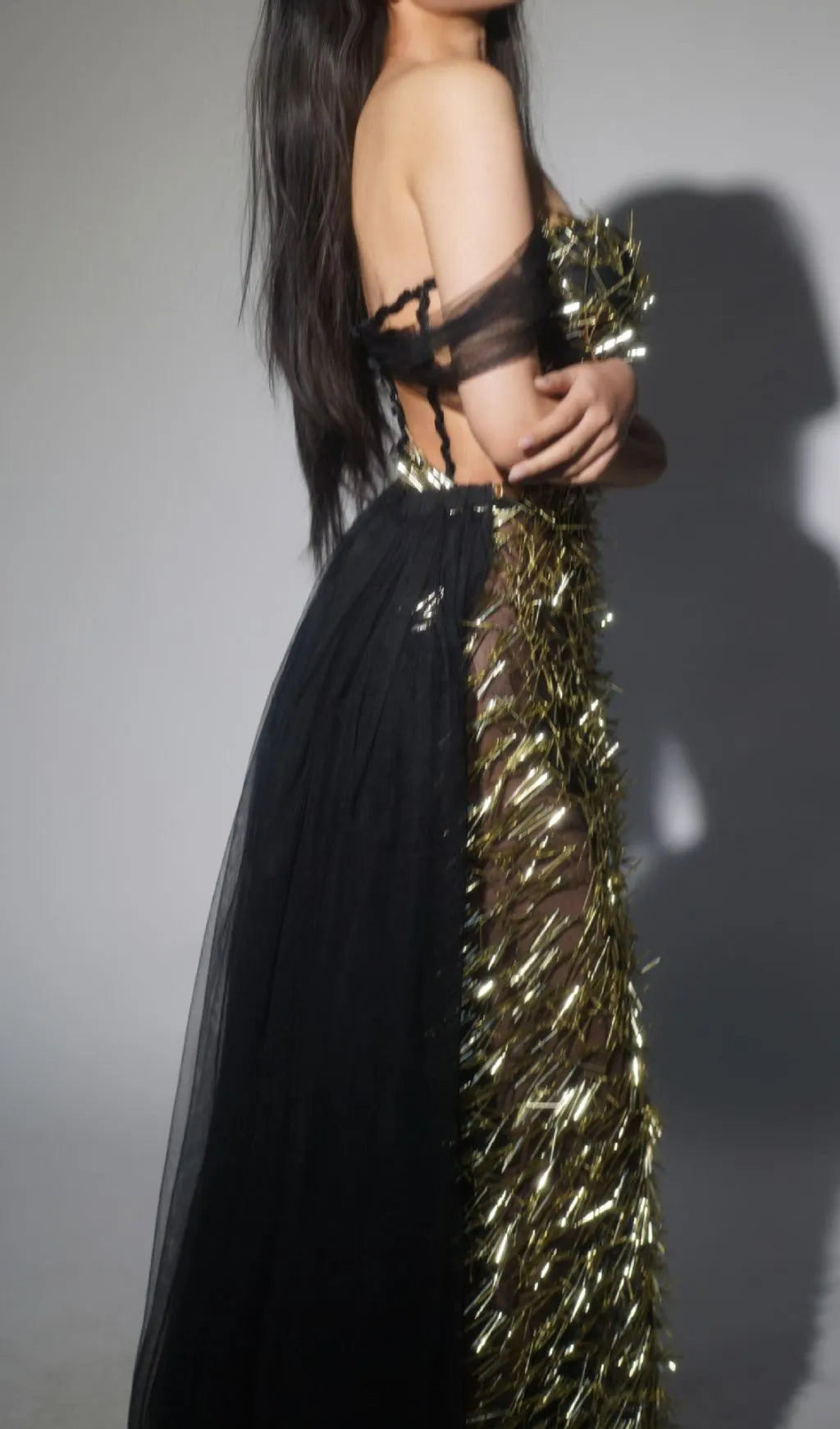 Franny Corset Mesh Maxi Dress Flowering Girl