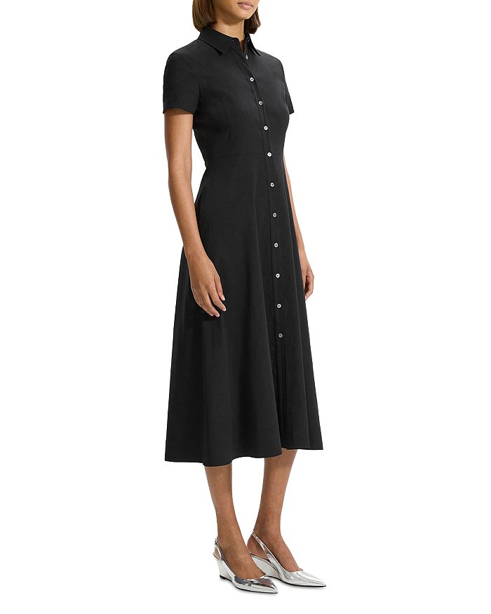 MIDI SHIRTDRESS IN BLACK Flowering Girl