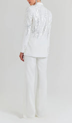 Anush White Sequin Blazer Flowering Girl