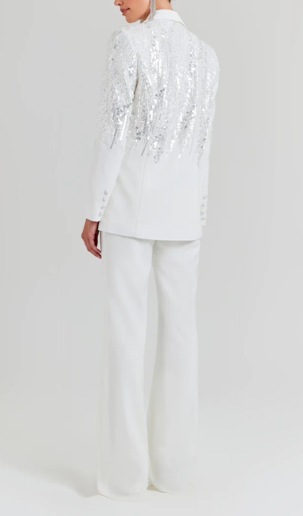 Anush White Sequin Blazer Flowering Girl