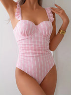Kate Pink Square Neck Bikini Flowering Girl