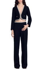 Vaya Beaded Tweed Pants Flowering Girl