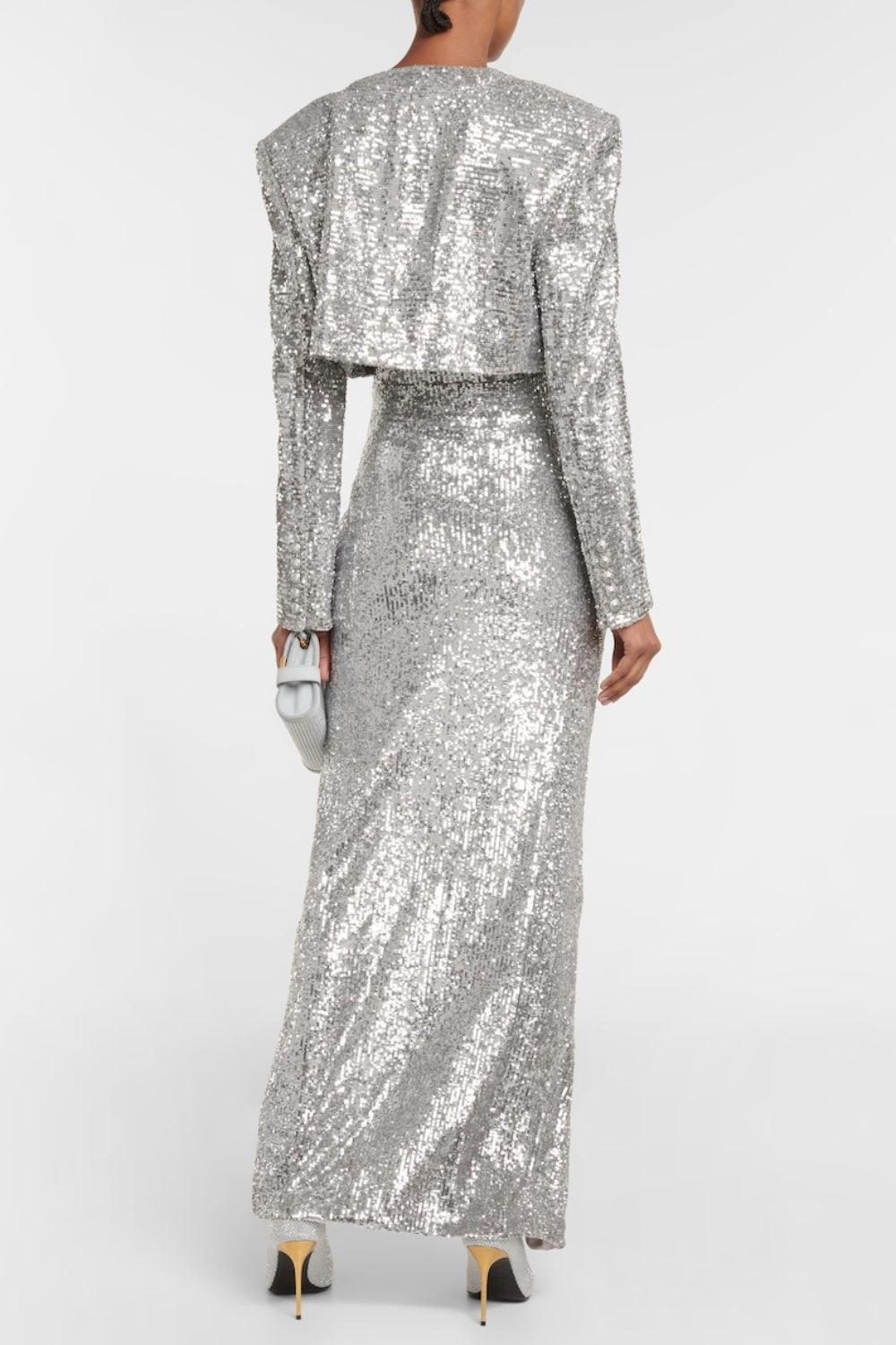 Laiki Sequin Slit Maxi Dress Flowering Girl