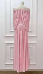 Kelsy Ruched Off-Shoulder Maxi Dress Flowering Girl