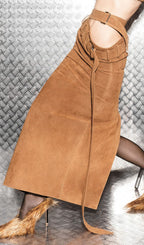 Giverny Brown Belt Maxi Skirt Flowering Girl