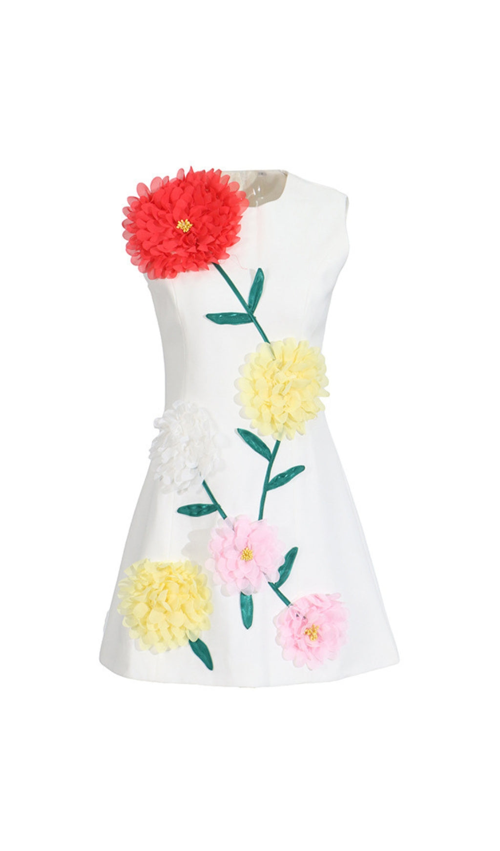 Erica White Flower Mini Dress Flowering Girl