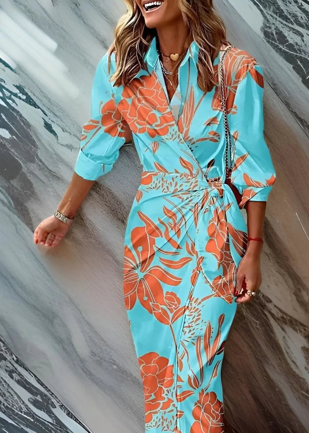 The Most Beautiful Wrap Dress Flowering Girl
