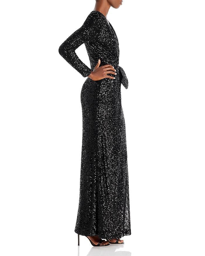 SEQUINED WRAP GOWN Flowering Girl
