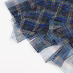 Monet Blue Checkered Skirt