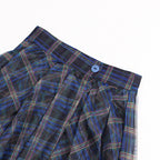 Monet Blue Checkered Skirt