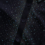 Missy Black Diamante Long Sleeve Shirt