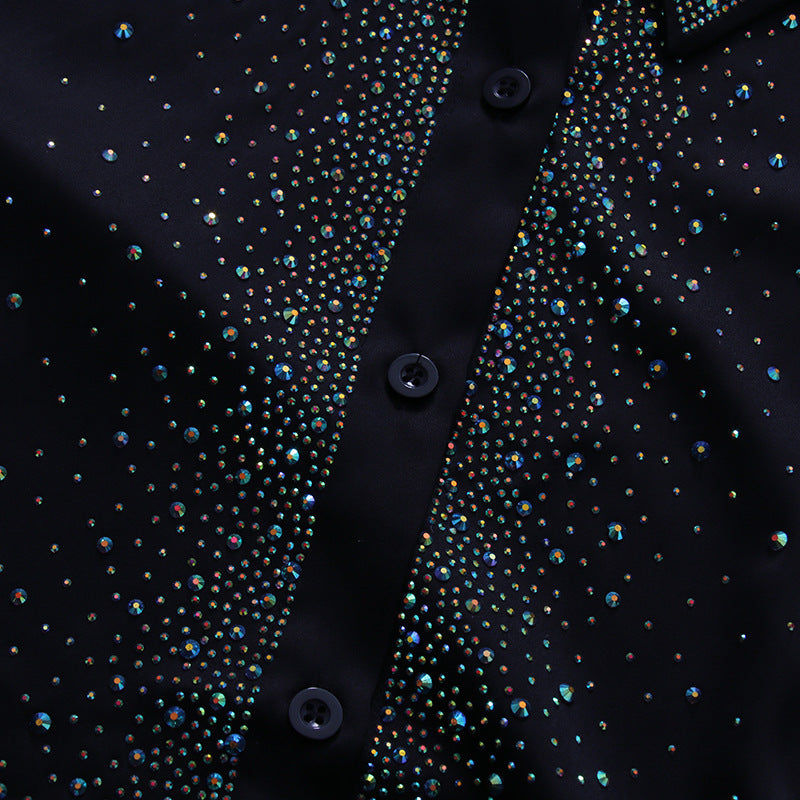 Missy Black Diamante Long Sleeve Shirt