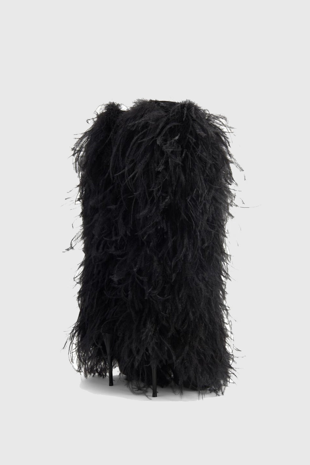 Danica Feather Knee-high Boots - Black Flowering Girl