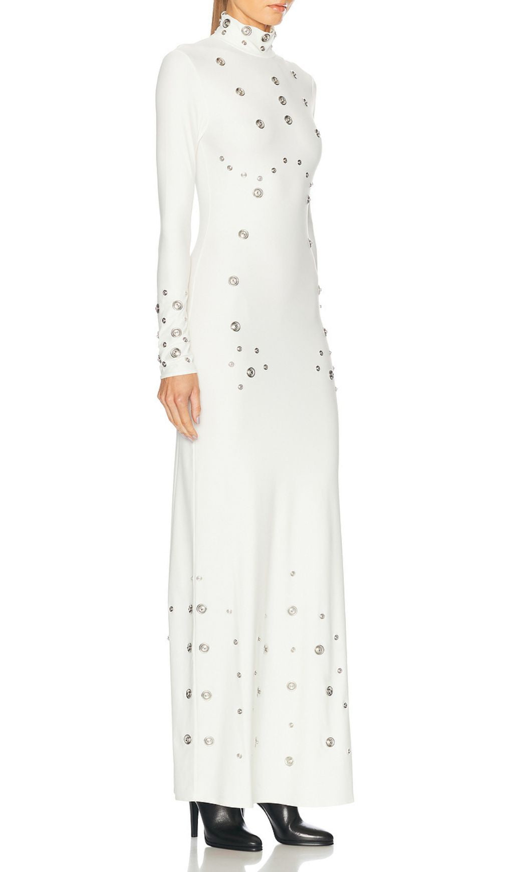 Ishana White Long Sleeve Embellished Maxi Dress Flowering Girl