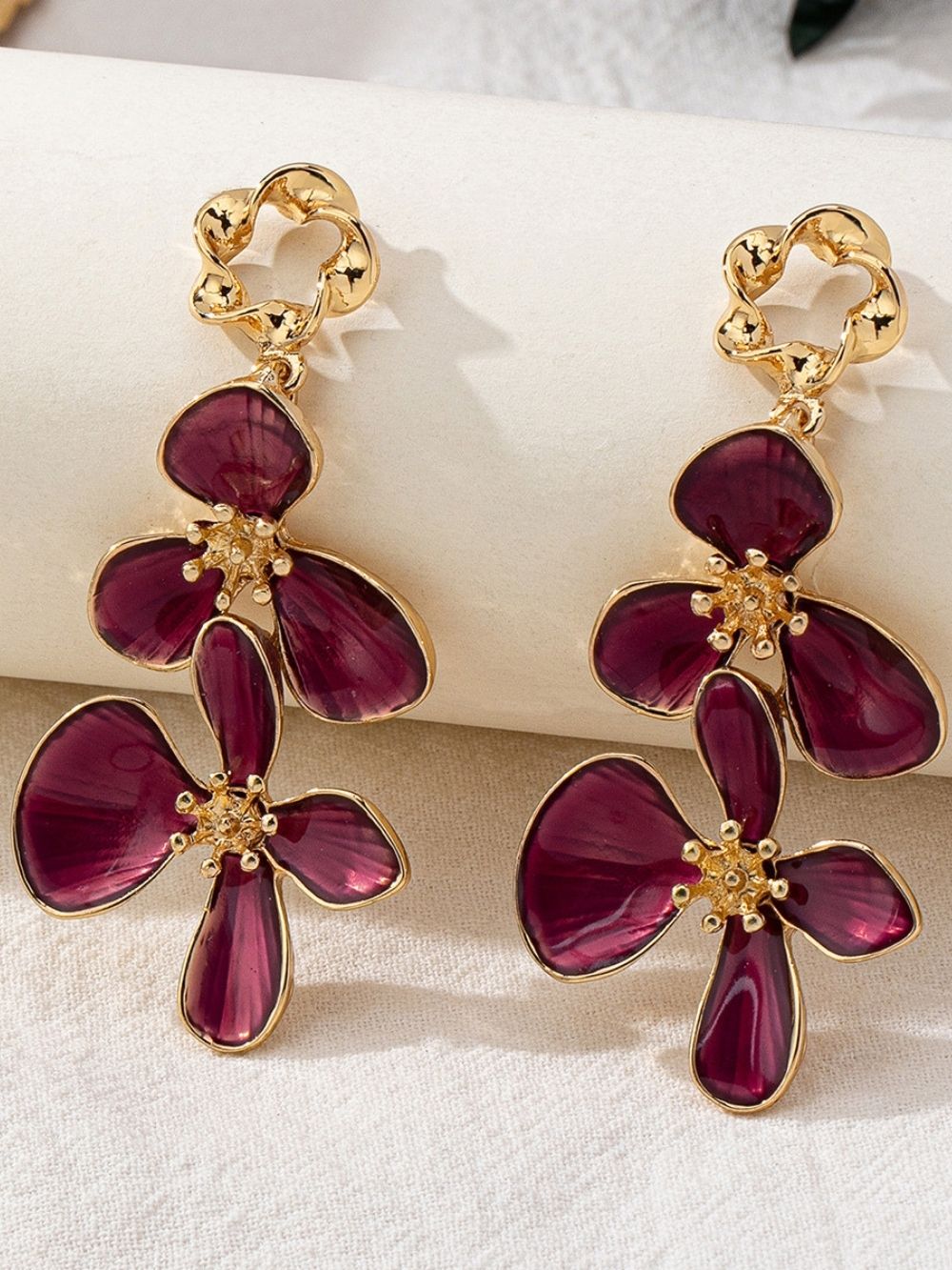 Mandolin Flower Earrings Flowering Girl