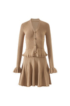 Alisa Gold Lurex Peplum Knit Mini Dress Flowering Girl