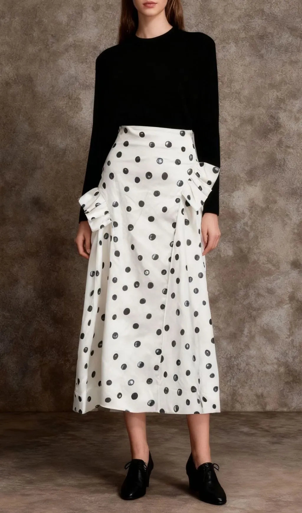 Iwan Dot Midi Skirt Flowering Girl