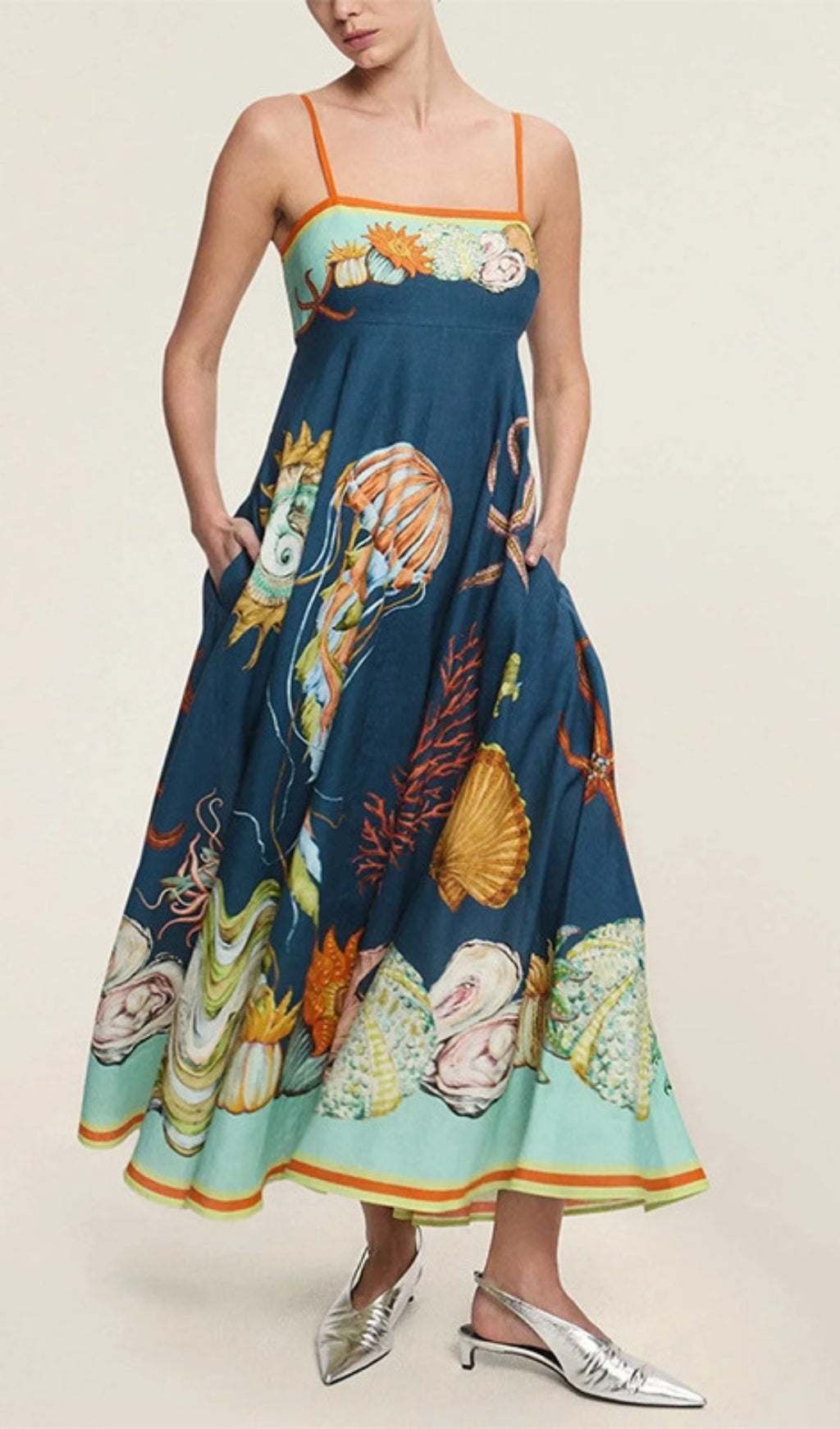 Ester Strappy Printed Maxi Dress Flowering Girl