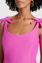 Bow Sleeveless Mini Dress Flowering Girl