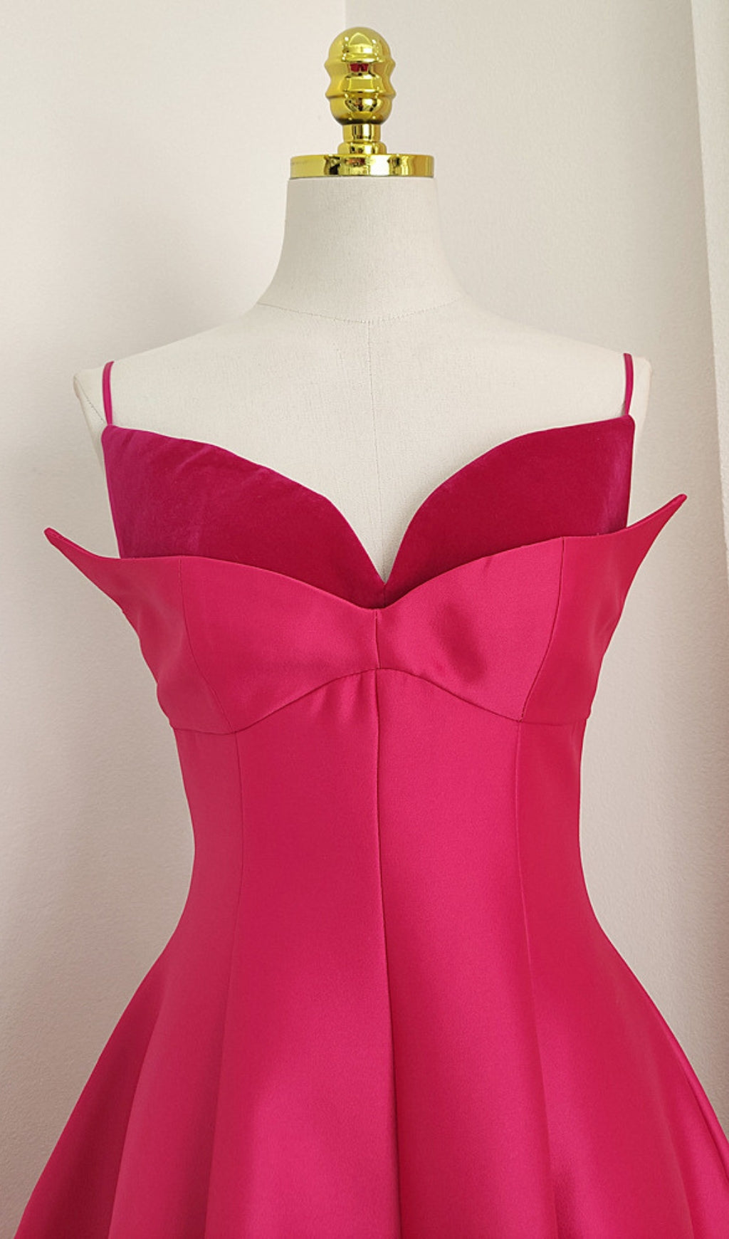 Patchwork Midi Dress In Rose Red Flowering Girl