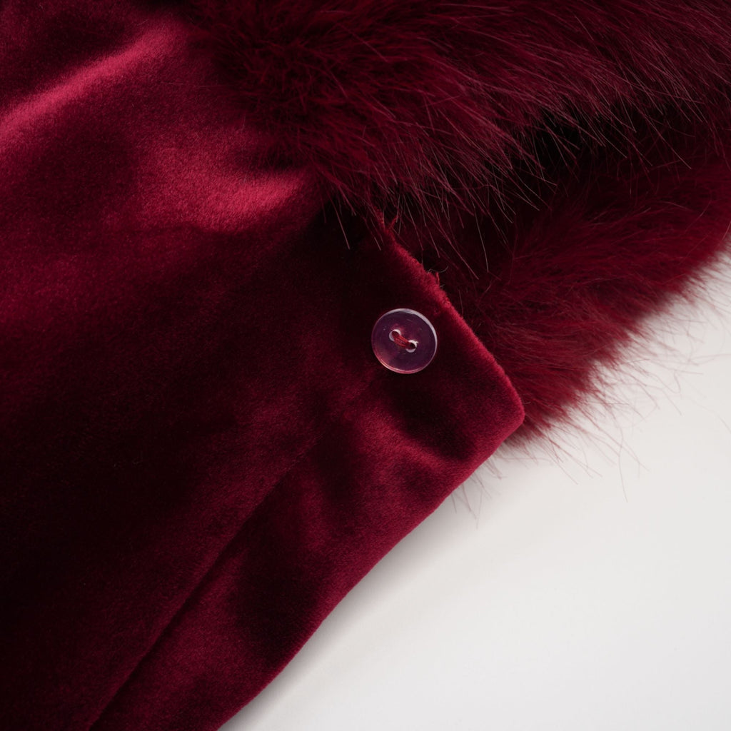 Wivika Velvet Fur Dress Flowering Girl