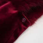 Wivika Velvet Fur Dress Flowering Girl
