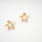 Jeanne Floral Faux-Pearl Stud Earrings Flowering Girl