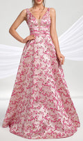 Hamida Floral V-Neck Maxi Dress Flowering Girl