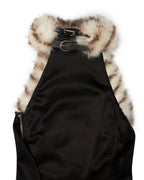 Dora Halter Backless Furry Top Flowering Girl