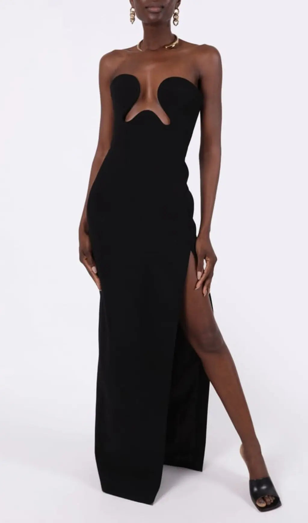 Theodora Black Maxi Bandage Dress Flowering Girl