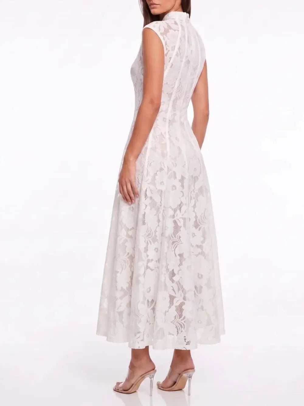 Fruma Sleeveless Lace Midi Dress Flowering Girl