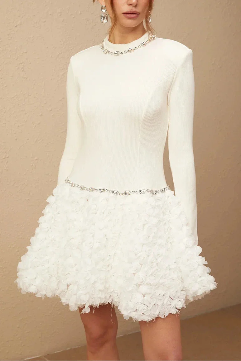 Clara Embellished Mini Dress Flowering Girl