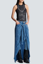Austyn Jeans With Draped Skirt Flowering Girl