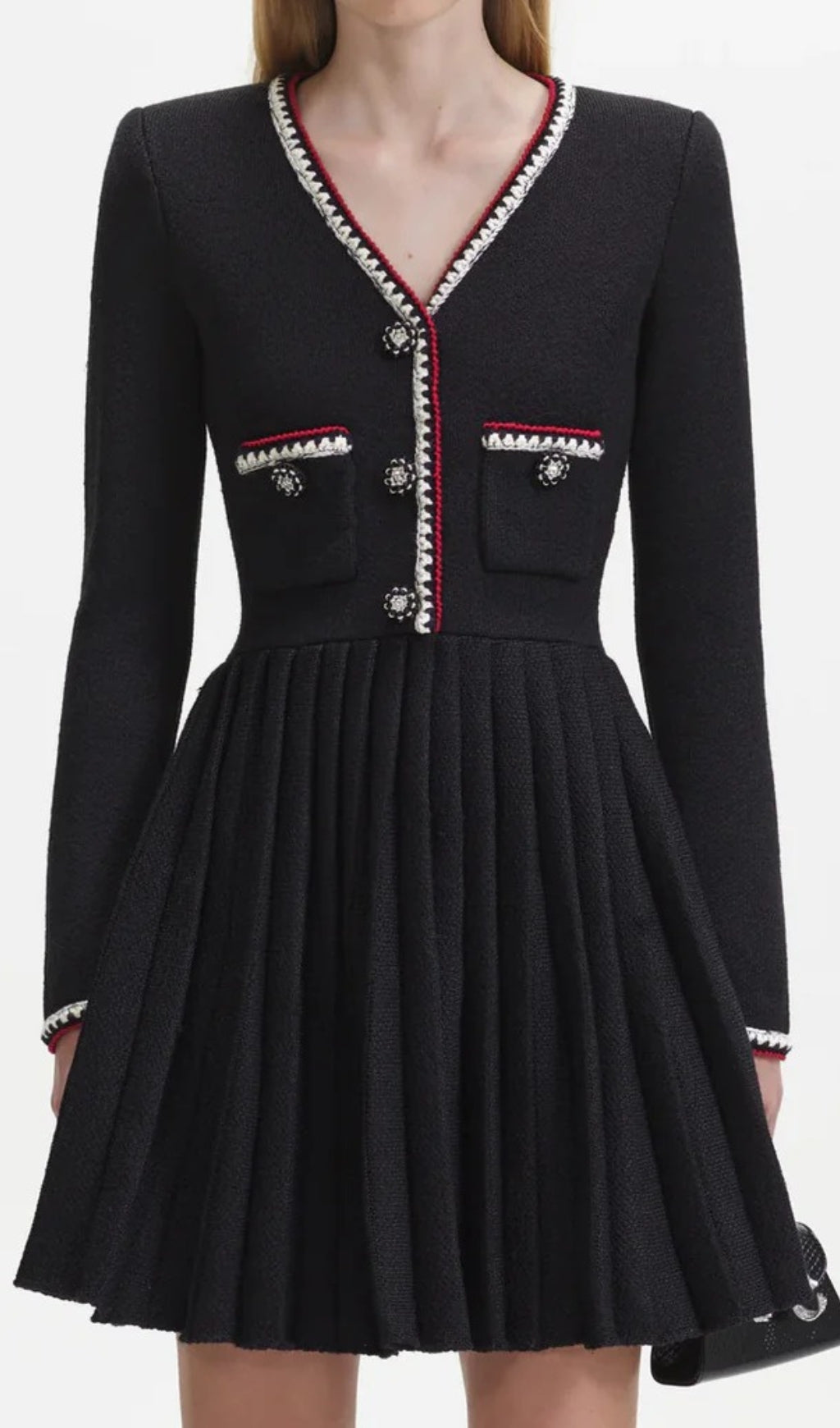 Anjolie Black Knit Mini Dress Flowering Girl