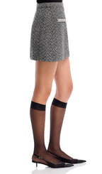 Herringbone Embellished Mini Skirt Flowering Girl