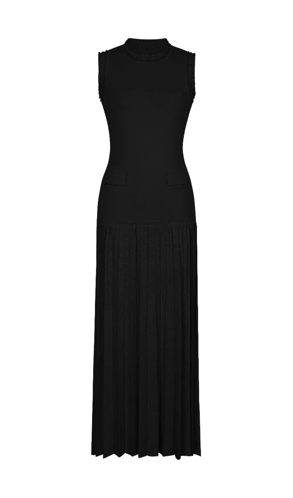 Edie Black Bead Midi Dress & Cardigan Flowering Girl