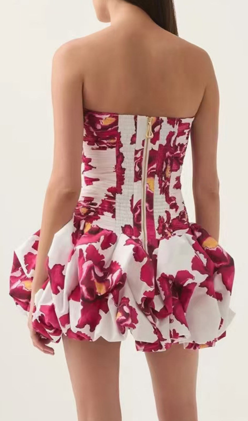 Ellen Strapless Printed Mini Dress Flowering Girl
