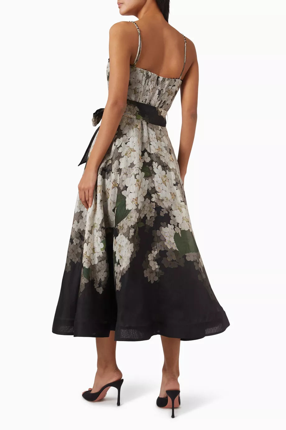 Picnic Dress In Linen Blend Flowering Girl