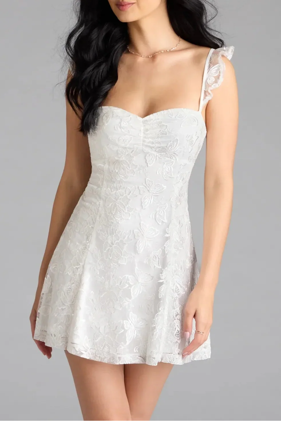 Butterfly Lace-Up Skater Dress Flowering Girl
