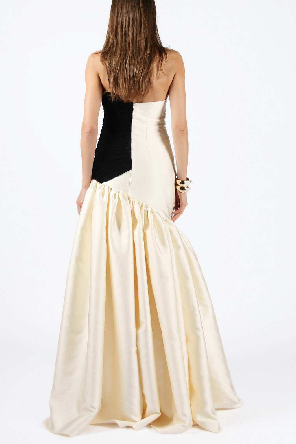 One Shoulder Satin Ruched Maxi Dress Flowering Girl
