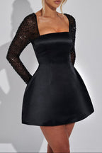 Alberta Mini Dress - Black Flowering Girl