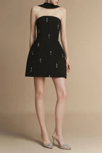 A-Line Sleeveless Polyester Mini Dress Flowering Girl