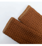 amelia braided-edge tweed midi dress in brown Flowering Girl