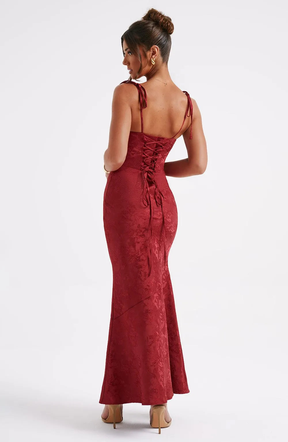 Whitney Maxi Dress - Red Flowering Girl